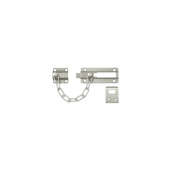 Satin Nickel Solid Brass 7 Chain Door Bolt, 10PK